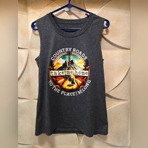 Women's Muscle Tee Shirt Size Small Gray